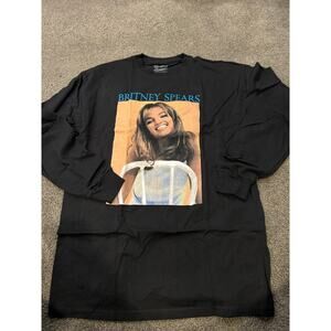 Britney Spears‎ Portait Chair Black and Blue Womans Long Sleeve Size XL
